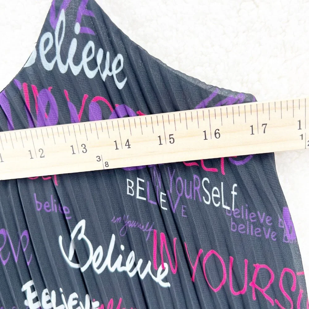 RAMY BROOK Printed Melanie Pleated Mini Dress In Believe Print Size M NEW - Picture 10 of 11